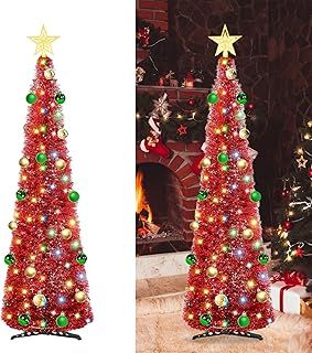Collapsible Christmas Tree With Lights
