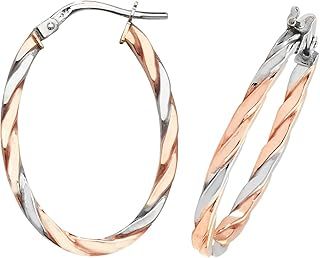 White Gold Hoop Earrings