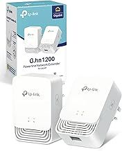 TP-Link PG1200 KIT G.hn 1200 Mbps Powerline Adapter Kit, 1+1 Gigabit Ethernet Port, Power Save, Powerline Network Adapters, TP-Link Powerline Adapter, Not Work with HomePlug AV/AV2, Plug & Play