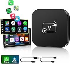 【2 in 1】Wireless Carplay Adapter UK Android Auto Wireless Adapter UK with 5GHz Wifi, Plug and Play Fast Transmission Mini Wireless Carplay Adapter Easy to Use