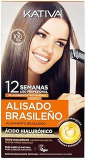 KATIVA Brazilian Straightening Kit, Professional Home Straightening Treatment, Up to 12 Weeks Shelf Life, Keratin Straightening, Vegetable Keratin, Formalol Free, Easy to Use, Orange, 0.44 kg