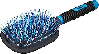 LeMieux Tangle Tidy Plus Horse Grooming Hair Brush in Blue with Ergonomic Grip Handle for Manes and Tails - One Size