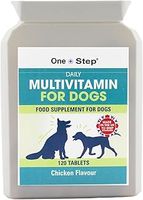 One Step: Multivitamin Supplement for Dogs | 120 Tablets | Bone Health, Immune System, Skin, Coat & Overall Vitality | Chicken Flavoured