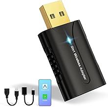 Carplay Wireless Adapter & Android Auto Wireless Adapter uk, 2 in 1 Mini Adapter With Gold-Planting Copper Interface, OEM AutoConnectivity,Compatible with iOS 10+ and Android 11 (Black)