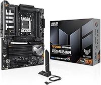 ASUS TUF GAMING X870-PLUS WIFI AMD ATX motherboard, 16+2+1(80A) power stages, DDR5, PCIe 5.0 w/full support for next-gen GPUs, 4 x M.2 slots, WiFi 7, USB4, front USB 20Gbps w/PD Fast Charge