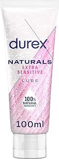 Durex Natural Extra Sensitive Water-Based Lube 100 ml, Intimate Gel Aloe Vera, Non-Sticky, Ph Friendly, Condom And Toy Compatible, Eases Vaginal Dryness