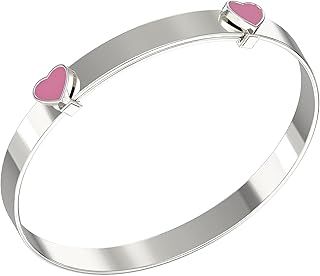 Jewellery Expanding Baby Bangle - 925 Sterling Silver | Baby Jewellery for 0-5 Years | Perfect as a Christening Gift for a Boy or Girl | Gift Box & Polishing.