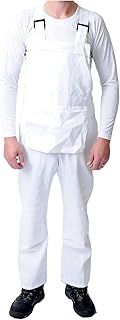Bib and Brace Dungaree Overalls Painters Suit For Decorators Builders, Black/Navy Blue/White (Various Sizes: XXS - 5XL)