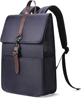 Casual Daypack 15.6 Inch Laptop Backpack Water Resistant School Bag with USB Charging Port Travel Rucksack Anti-Theft Business Backpack Work Bag for Men and Women School Work Travel-Blue
