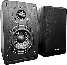 RBS-300 Passive Bookshelf Speaker, Black Wood Effect Cabinet with 4 inch Enhanced Carbon Fibre Woofer, 1 Inch Silk Dome Tweeter, Detailed and Refined Sound150W RMS (Black Wood)