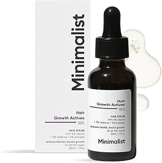 Minimalist Hair Density Serum 18% | Hair Growth Serum| Procapil, Capixyl, Redensyl, Anagain & Baicapil | Hair Fall Control & Hair Thickening | Women & Men | 30 ml