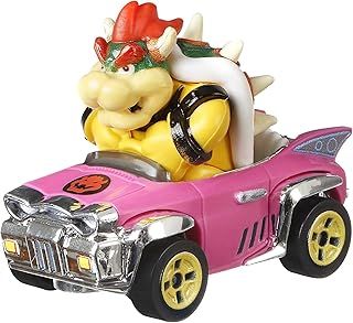 Hot Wheels GBG31 Mario Kart 1:64 Die-Cast Bowser with Badwagon Vehicle ,Multicolour