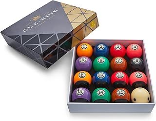 Black Edition Pool Balls, Grade AA+ 2-1/4" Regulation Size Set with Pro Dotted Cue Ball