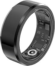 Cuifati Smart Ring Health Tracker, Sleep Quality Monitor Fitness Step Counting Ring with Charging Case, Phone Selfie Remote Control, IP68 Waterproof and Dustproof, for Android IOS (No. 10)