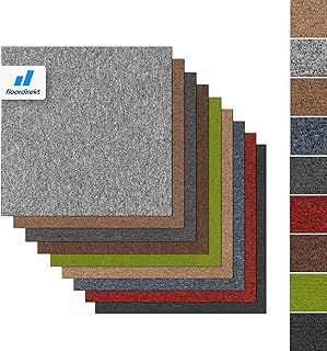 Floordirekt Carpet Tile, Moscow (50 x 50 cm) Loose Laying Bitumen Back Carpet Tiles, Non-Slip Carpet Plank Flooring for Office, Hotel and Home, Easy to Clean (Dark Brown)