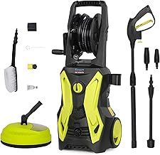 Stream Pressure Washer, 2000W 150Bar 450L/H Portable Electric Power Washer Lightweight Pressure Washer Patio Cleaner with Accessories for Patio and Car