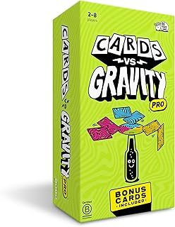 Big Potato Cards Vs Gravity Pro: Hilarious Card-Balancing Travel Game for 2-8 Players, Perfect for Outdoor Garden Fun. Includes Travel Bag and Online Exclusive Content