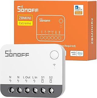 ZigBee Mini Smart Switch,SONOFF ZBMINIR2 Light Switch, Compatible with Alexa, SmartThings Hub, Google Home and SONOFF ZBBridge, ZigBee 3.0 Gateway Hub Required