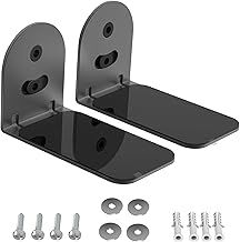 PlusAcc Universal Soundbar Brackets Mount Compatible with Bose, Samsung, JBL, Sonos, Yamaha, LG, Majority, SAKOBS and More Sound Bar Wall Mounts Bracket Kit Mounting Holder (Black)