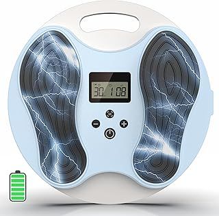 Rechargeability Medic Foot Circulation Machine, TENS & EMS Foot Massagers for Pain and Circulation, Relieve Foot Pain, Fight Fatigue and Soreness, Reduce Swelling, 12 Modes & 20 Levels