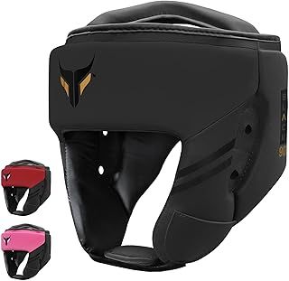 Mytra Fusion Headguard - Kickboxing Headgear with Adjustable Strap MMA, Muay Thai, Sparring, Martial Arts, Karate, Head Guard