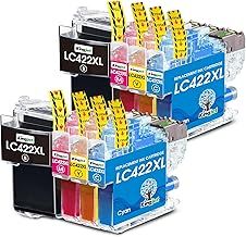 KINGJET LC422XL Ink Cartridges for Brother LC422XL LC422 LC-422XLVAL Ink Cartridges Multipack for Brother MFC-J5340DW MFC-J5345DW MFC-J5740DW MFC-J6540DW MFC-J6940DW Printer, 8 Pack