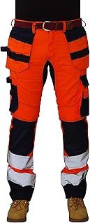 Mens Hi Viz Work Trousers Work Joggers Army Trousers JR-01