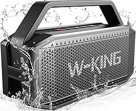 W-KING 100W PEAK 60W Bluetooth Speaker Wireless Portable Outdoor Loud Waterproof Speaker with Subwoofer, Deep Bass/IPX6/40H/PowerBank/V5.0/TF/AUX/EQ/NFC, Large Party Speaker Boombox for Home, Camping