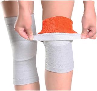 Thermal Knee Warmer with Warm Lining Stretchy Knit Knee Sleeve Night Sleep Knee Wrap Pad Brace Support Band Knees Braces- Best for Cold Knee Problems, Elders Gift