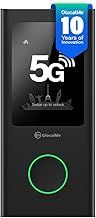 GlocalMe Numen Air Portable WiFi Hotspot 5G, No SIM Card required, Mobile WiFi with 1GB global starter Data, coverage of over 200 countries, dual band, 5400 mAh MiFi for travelling/business trips
