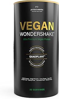 Protein Works - Vegan Wondershake, Vegan Protein Shake, High-Protein Plant-Based Nutrition, 30 Servings, Banana Smooth, 750g