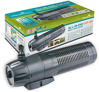 AllPondSolutions CUP-129-1000L/H All in One Pond Pump Filter with Fountain and 9w UV Steriliser Algae Control for Ponds up to 1000L