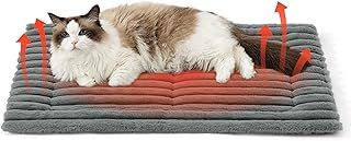 Bedsure Cat Bed Mat - 76 x 50 cm Washable Fleece Warm Cat Blanket with Non skid Bottom, Meduim Dog Crate Mattress for Puppy, Grey
