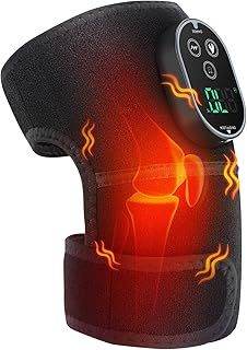 Cordless Heated Knee Brace Wrap, Knee Heating Pad With Touch Screen Control, Adjustable Knee Shoulder Elbow Heating Pad With 6 Heating Levels, 3 Massaging Modes & Timer, Built-in 3000mAh Battery