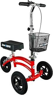 KneeRover Jr - Small Adult and Kids All Terrain Knee Scooter Walker in for Foot, Lower Leg or Ankle Injury in Red