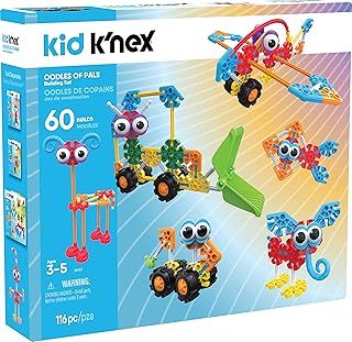 Kid K'NEX | Oodles of Pals Building Set 60 Model | Kids Craft Set with 116 Pieces, Educational Toys for Kids, Fun Building Toys for Boys and Girls, Construction Toys for Ages 3+ | Basic Fun 85701