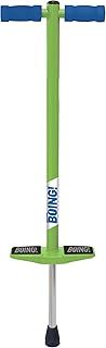 Geospace Jumparoo BOING! JR. Steel POGO STICK by Air Kicks, Small for Kids 50 to 90 Lbs (18-40 kgs) - Active Play Outdoor Fun that Promotes Exercise & Balance Skills (Green)