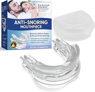 Snoring Aids for Men & Women - Stop Snoring Aid Anti Snoring Mouthpiece, Stop Snoring Aids Anti Snoring Devices for Prevent Snoring & Bruxism, Comfortable for All Mouth Types