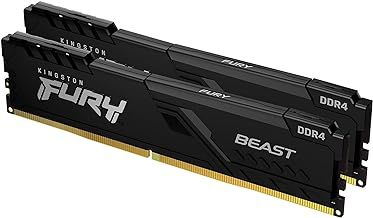 Kingston FURY Beast 32 GB (2 x 16 GB) 3200 MHz DDR4 CL16 Desktop Memory Kit of 2 KF432C16BBK2/32