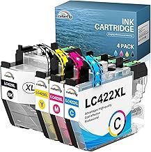 High Capacity LC422XL Ink Cartridges Compatible with Brother LC-422XL/LC422 (B/C/M/Y) Replacement for Brother Printer MFC-J5340DW MFC-J5345DW MFC-J5740DW MFC-J6540DW MFC-J6940DW(4-Pack)