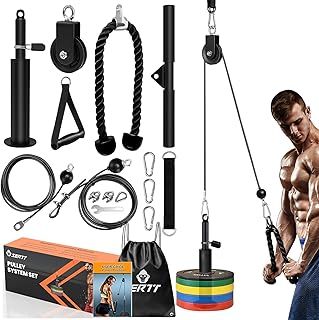 SERTT Fitness LAT and Lift Pulley System, Upgraded Pulley Cable Machine for Triceps Pull Down, Biceps Curl, Back, Forearm, Shoulder-Home Gym Equipment