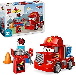 LEGO DUPLO Disney and Pixar’s Cars Mack at the Race Set, Truck Building Toy for 2 Plus Year Old Toddlers, Boys & Girls, Buildable Red Hauler from the Film, Birthday Gift Idea 10417