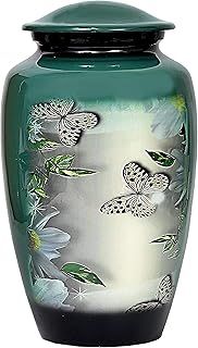 HLC Butterfly Cremation Urn for Human Ashes - Adult Funeral Urn Handcrafted - Affordable Urn for Ashes (Adult (200 lbs) – 10.5 x 6 “, Cremation Urn)