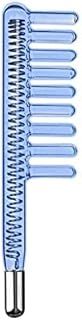 High Frequency Wand Electrode Glass Tube 3 Colours 7 Shape Portable High Frequency Device Replacement Parts Beauty Parts Elitzia ETJX006BCT(Blue Comb Tungsten)