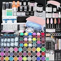 Morovan Acrylic Nail Kit with Drill - Professional Nails Kit Acrylic Set With Everything for Beginners, Glitter Acrylic Nail Set Acrylic Nail Supplies Diy Nail Art Design Salon-Quality