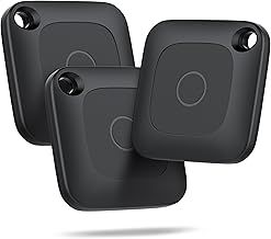 Hoxe Item Finder Bluetooth, Air Tracker Tag Compatible with Apple Find My (iOS only), Key Finder Locator for Suitcases, Luggage and More - 100dB Beep, Replaceable Battery, Worldwide Tracking (3-Pack)