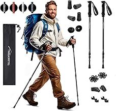 Telescopic Walking Poles Set, Collapsible Hiking Poles, 3-Section Anti Shock Trekking Sticks for Men & Women - Adjustable Hiking Sticks with Accessories from a UK Based Company