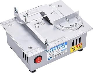 Mini Table Saw, Adjustable Small Precision Hobby Table Saw,Portable Precision Table Saws for Crafts, for DIY Woodworking Metal Plastic Cutting