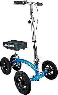 KneeRover QUAD Jr All Terrain Knee Scooter Knee Walker for Foot, Lower Leg or Ankle injury in Metallic Blue