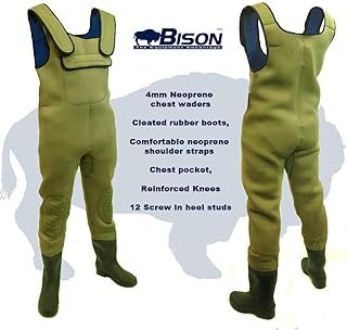 Bison 4mm Neoprene Chest Waders with studs